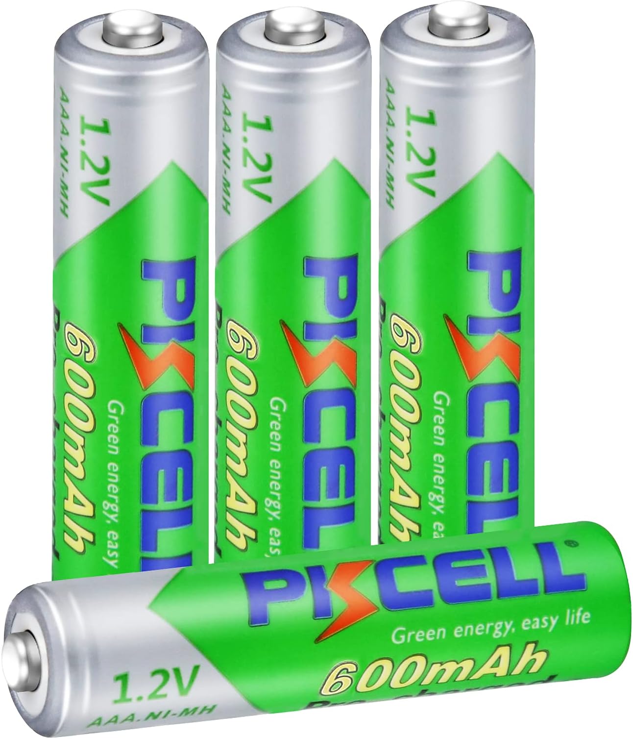 AAA Rechargeable Batteries, Precharged 1.2V 600mAh Triple A NIMH