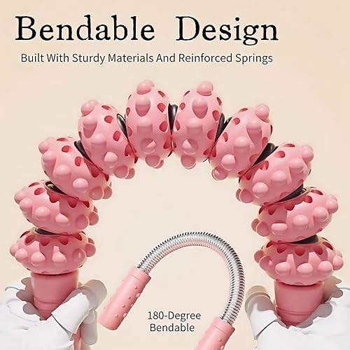 Miniatura 5 de Barra de rodillo muscular, 10 rodillos, diseño flexible de 180 grados, herramienta de masaje fascista para recuperación de piernas y espalda