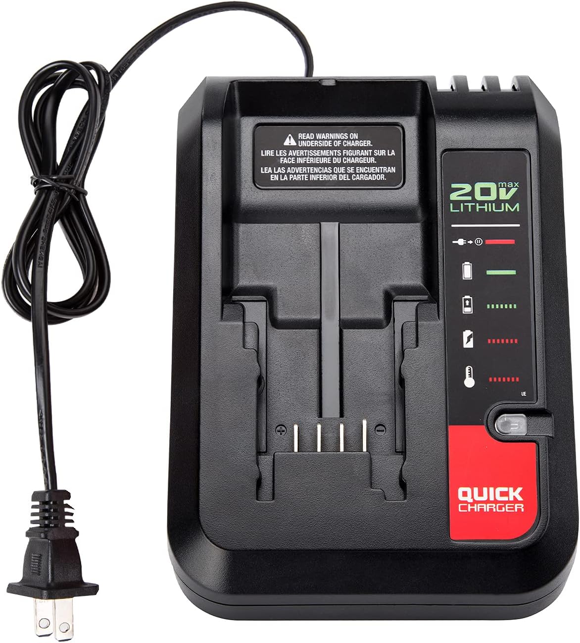 PCC692L 20V MAX Lithium Battery Charger Compatible with Black and Decker 20V Lithium Battery LBXR20 LBX4020 YEX-BUR PCC691L Charger for Porter Cable 20V Lithium Battery PCC685L PCC680L PCC681L PCC682L