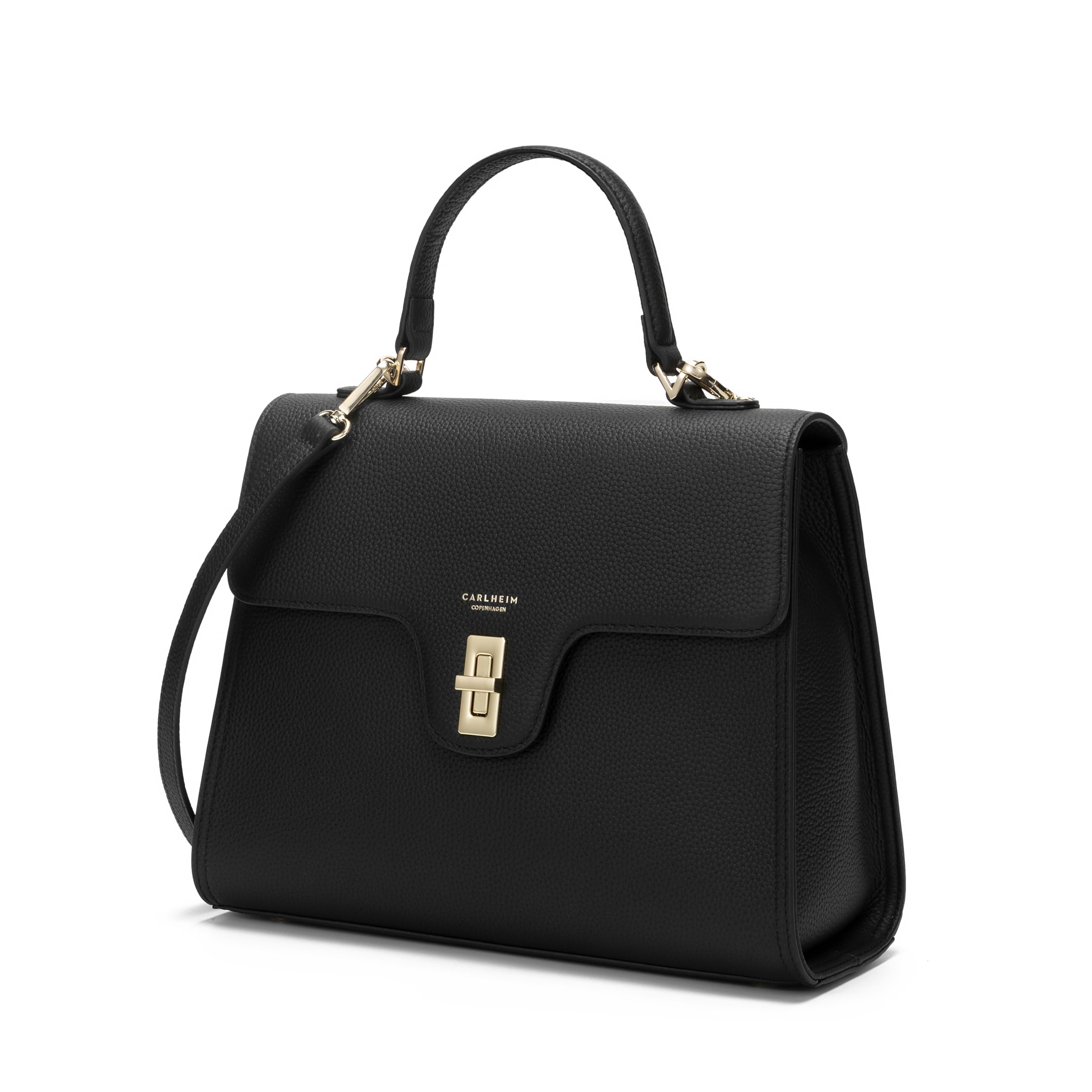 Carlheim, Gotland Genuine Leather collection, Estelle Genuine Leather Handbag (Black)