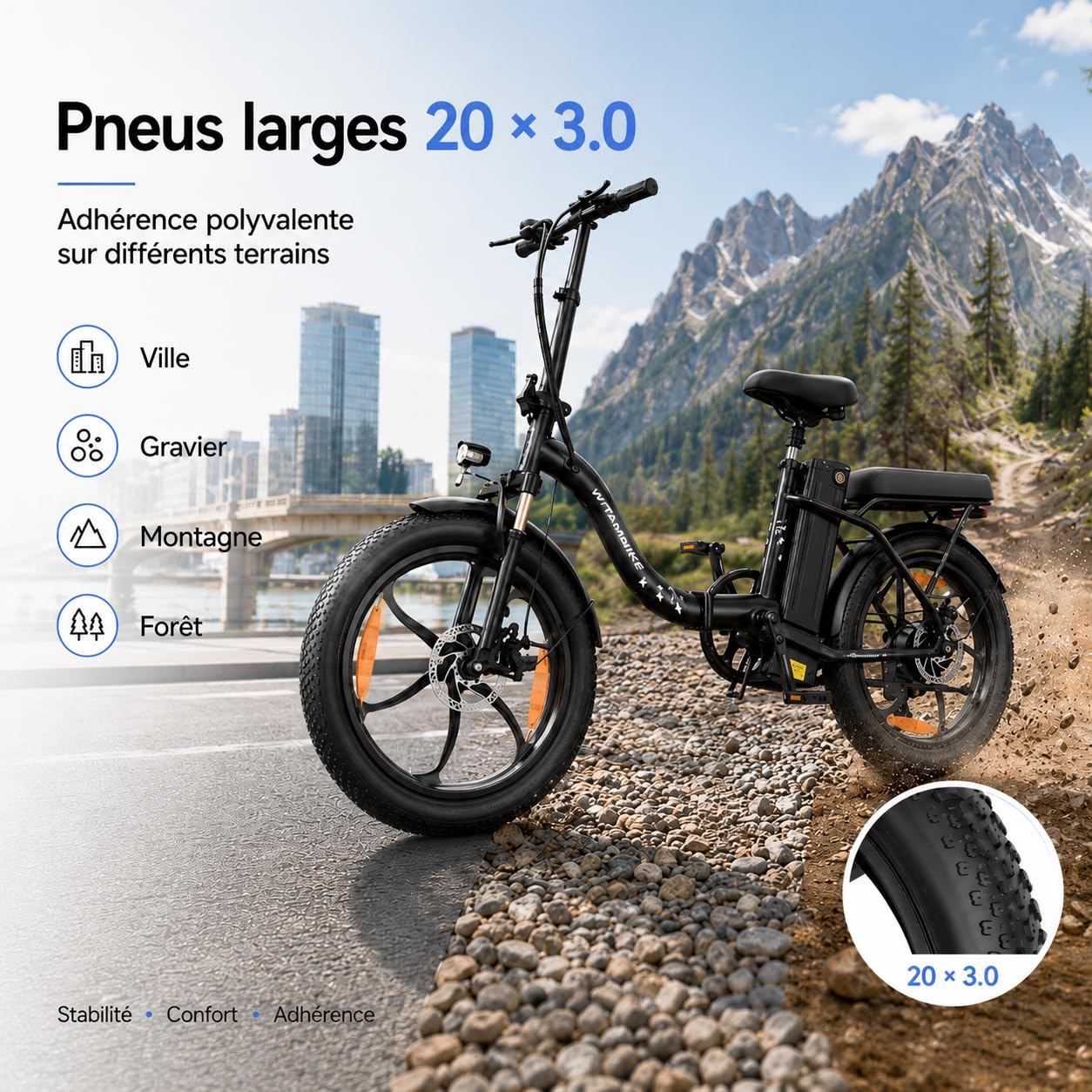 Bici Elettrica Pieghevole ，250W E-Bike da 48V 16AH 80-100KM biciclette pieghevoli elettriche，per adulti Bicicletta Elettrica con Ammortizzatore e Cambio 7 Velocità per Uomo Donna