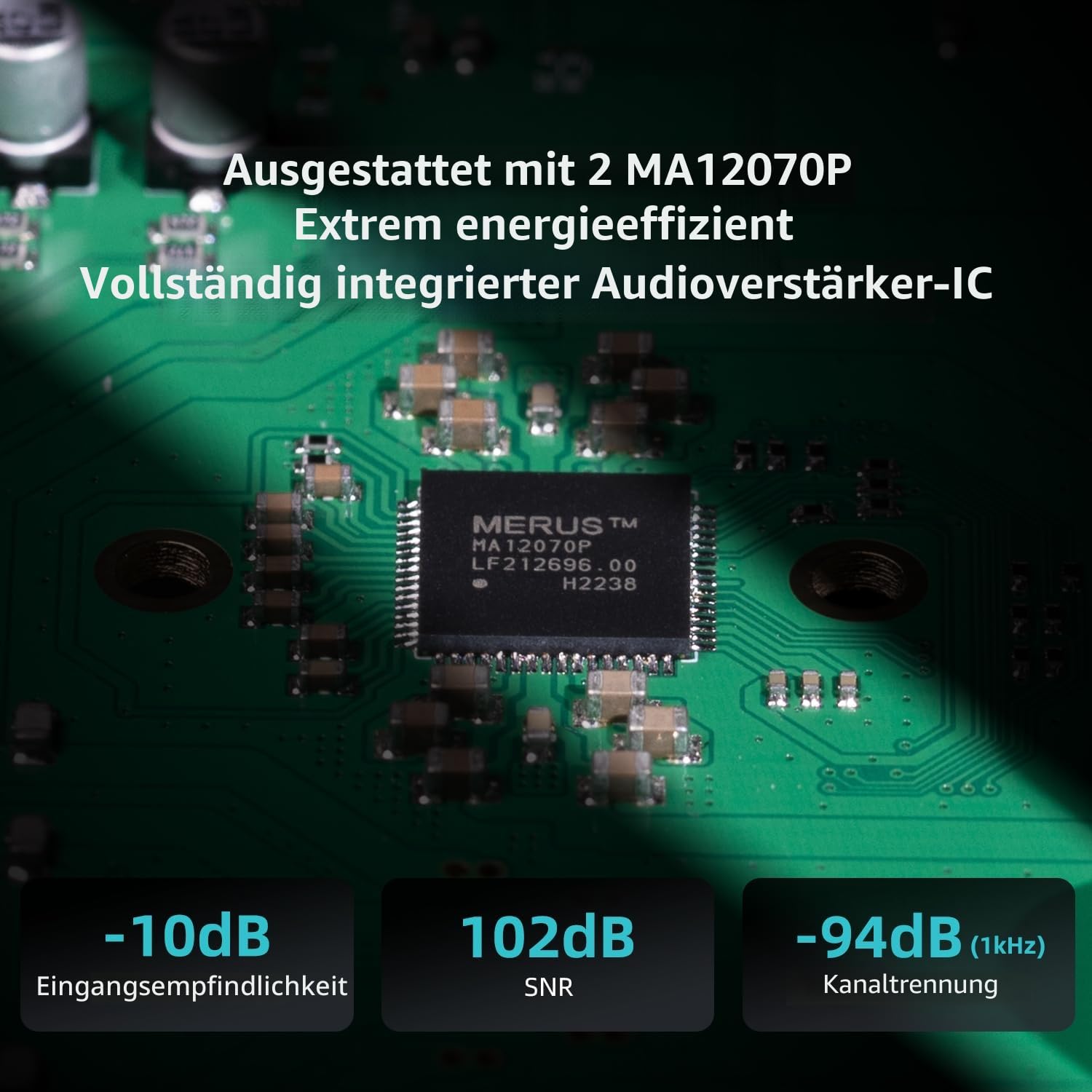 S.M.S.L A50 Pro Verstärker, LPF & HPF, 2.1 Kanal Audio, 100W Bassausgang, HiFi Bluetooth 5.0 Stereo Audio, HDMI (ARC) Unterstützung, Passiver Subwoofer, MA12070P*2 Chip