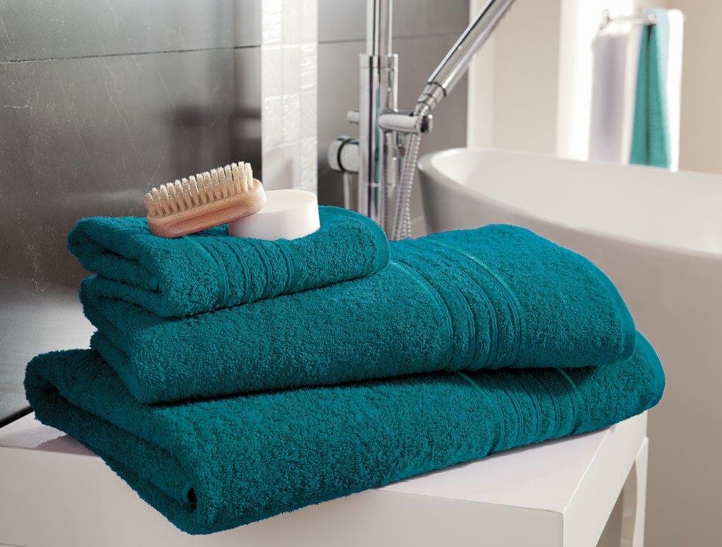 Gc Gaveno Cavailia Teal Gaveno Cavailia 100% Natural Cotton Thick Absorbent 450 Gsm Hampton [Pack Of 4-, Hand Towel (50X80 Cm)