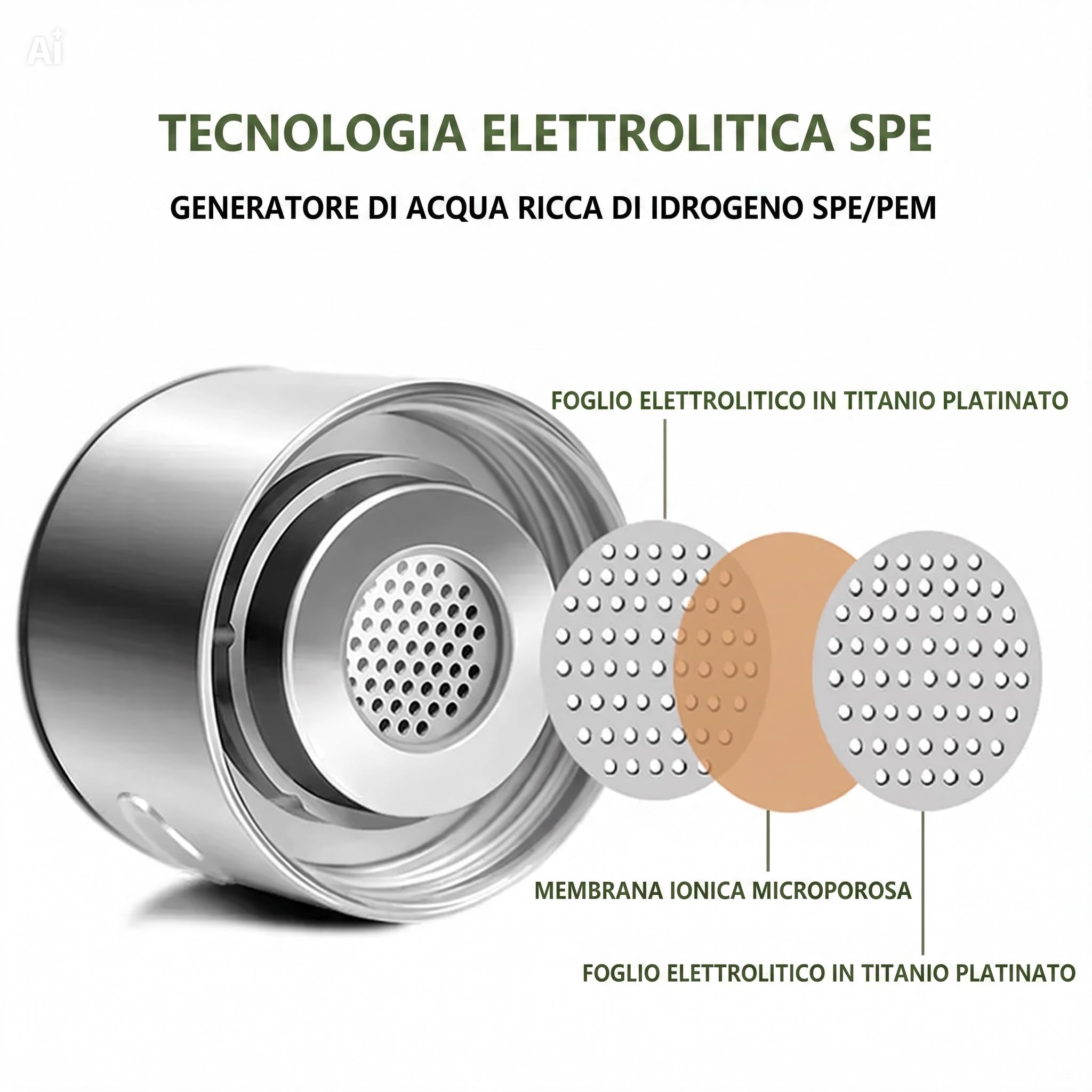 Hydrierte Elektrolyse-Trinkflasche – Generator H2 mit patentierter SPE/PEM-Technologie, hohe Konzentration 1000-1500 ppb Alkalisches Wasser pH Negativ – Antioxidans für Schlaf und Wohlbefinden