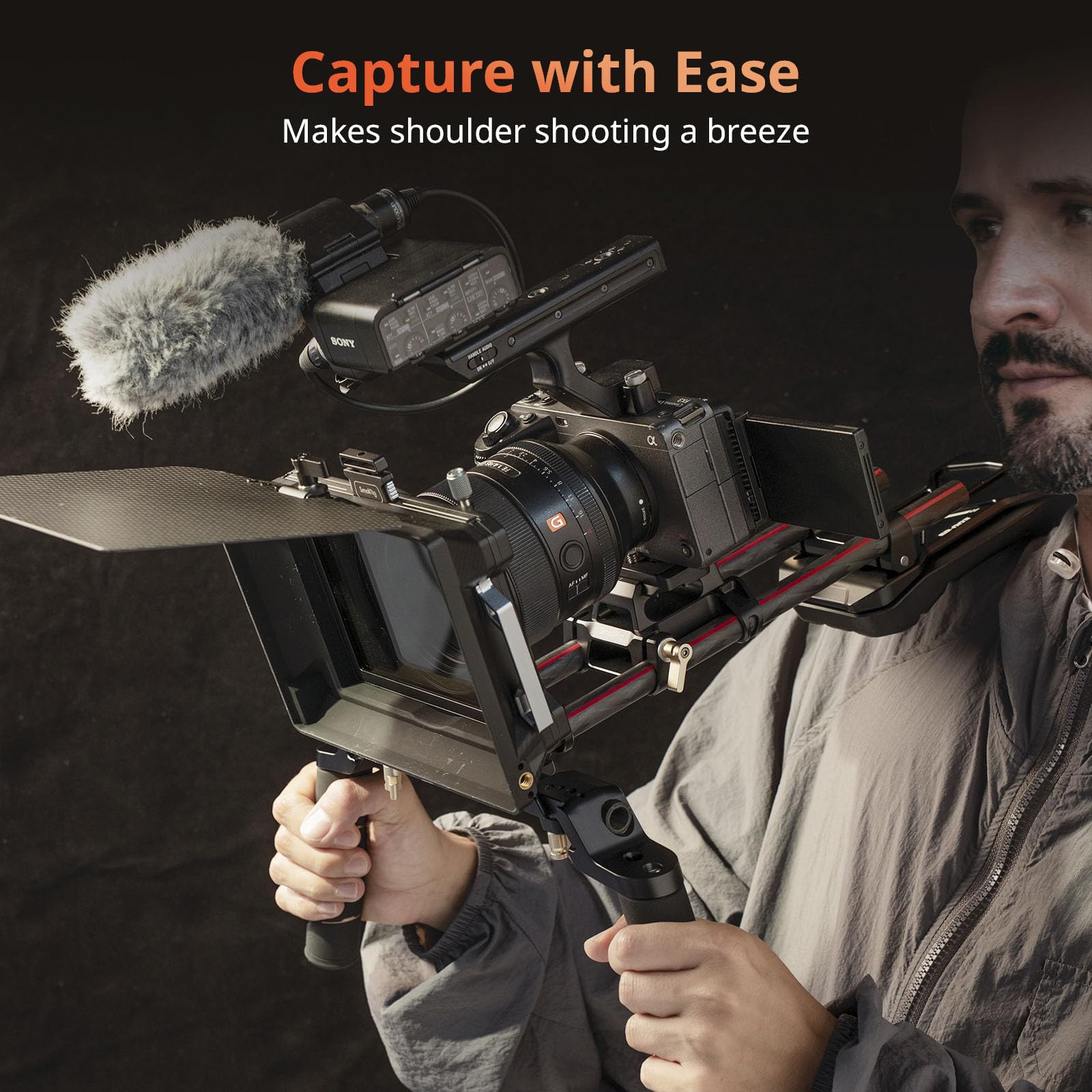 SMALLRIG Aste in fibra di carbonio da 15 mm (coppia, 12") 5212