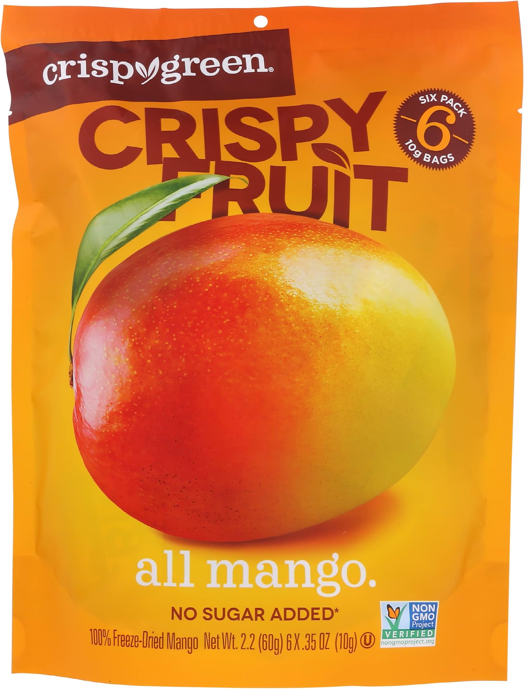 Crispy Green, Mangoes, 0.36 Ounce, 6 Pack