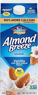 Almond Breeze Vanilla Almondmilk 64 oz - Creamy Non-Dairy Milk for Cereal, Smoothies & Baking
