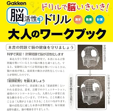 Gakken Sta:Ful N05511 Adult Workbook, Brain Activity, 50-Day Drill, Dajare Kanji 2