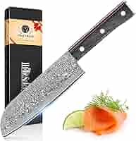 Amazon | HomeSafety 包丁 三徳包丁 ダマスカス包丁 刃渡り178mm