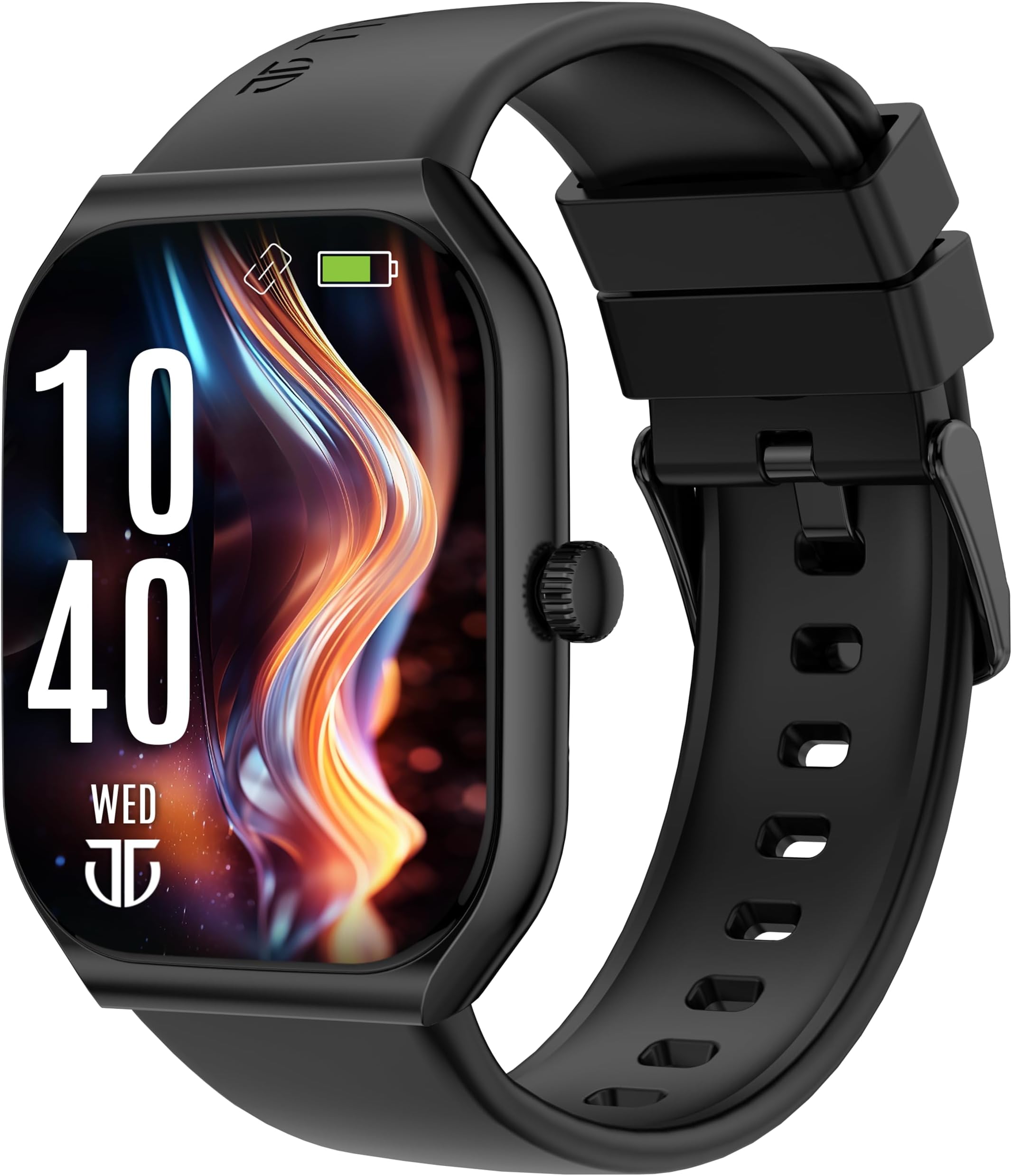 Titan Smart 3 Premium Smart Watch, 1.96" Super AMOLED Display with 410 * 502 Pixel Resolution, SingleSync BT Calling, 110+ Sports Modes, 200+ Smartwatch Faces, Upto 7 Days Battery (Black)