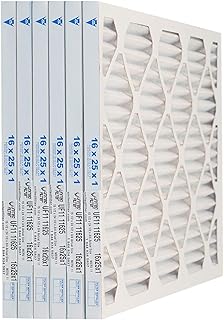 United Filter 16x25x1 MERV 11 Pleated Furnace AC Filters (Case of 6) - HVAC Air Filters Captures Bacteria, Airborne Dust, Pollen, Mould Spores & Smoke - Replacement Air Filters Made in Canada