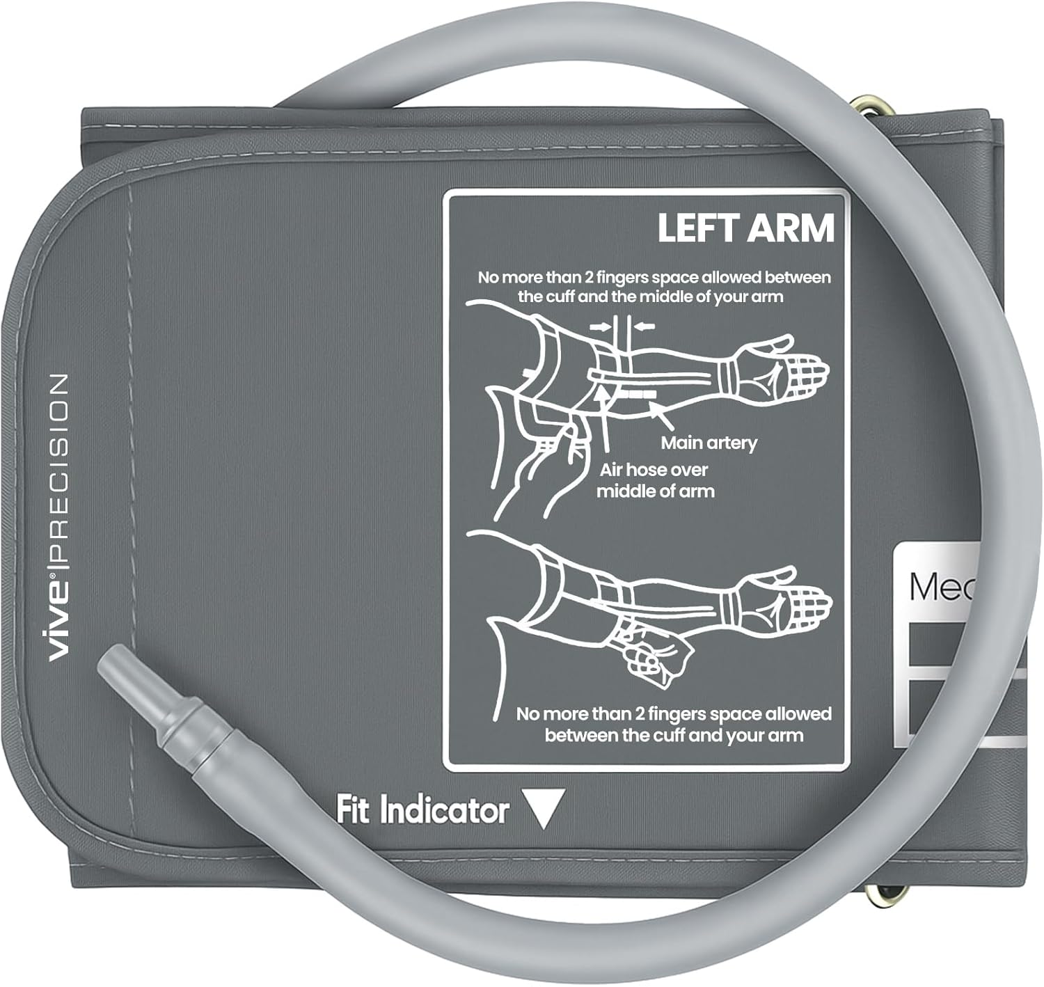 Vive Precision Blood Pressure Cuff Replacement – Compatible with Omron Series 5 & Most BP Monitors – Universal Cuff for Adults, Seniors & Elderly (Medium)