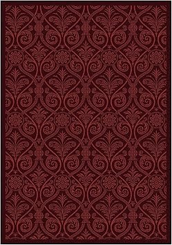 Joy Carpets Any Day Matinee Damascus Theater Area Rug, Burgundy