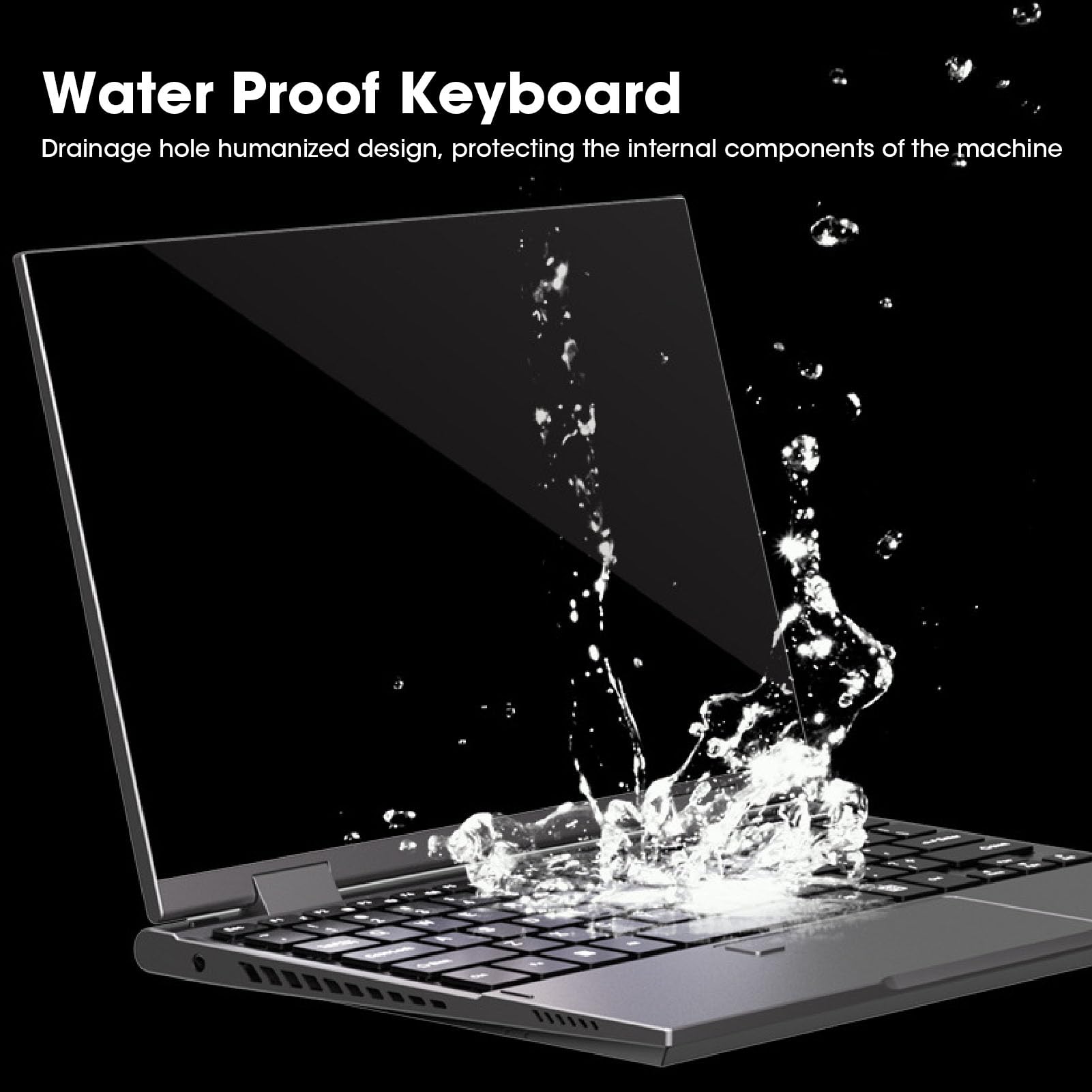 Laptop da 10,95 Pollici, Computer Portatile Portatile con Ribaltamento a 360 Gradi, DDR5 16G, SSD 512G, Display IPS 2K, Tastiera Retroilluminata, Laptop Tradizionale (Spina