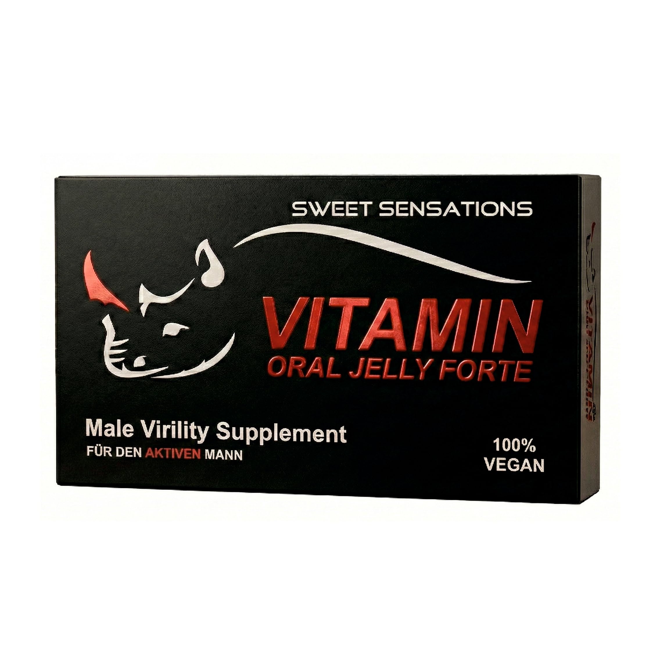 VITAMIN Jelly - mit Tribulus, Ginseng & Black Maca - Liebes Booster - Natürliche Formel für Männer - Extra Stark - 2er oder 5er Pack - Nahrungsergänzungsmittel