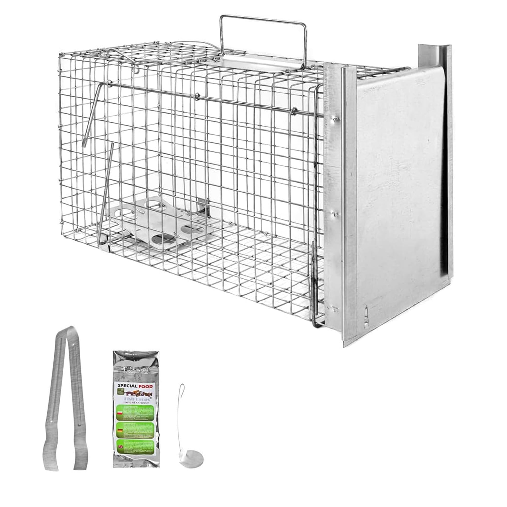 Petigi Animales Humane Trampa Jaula Captura Ratones Ratas Conejos Topos Martas Castores Tejones, Dimensiones/Modelo:Trampa Animales pequeños 7 (50 x 20 x 27 cm)