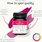 New Zealand Honey Co. Raw Manuka Honey UMF 20+ MGO 829+ - Monofloral, New Zealand Sourced with Natural Pollens and Enzymes - Travel Size for Daily Wellness - 4.4oz (125g)