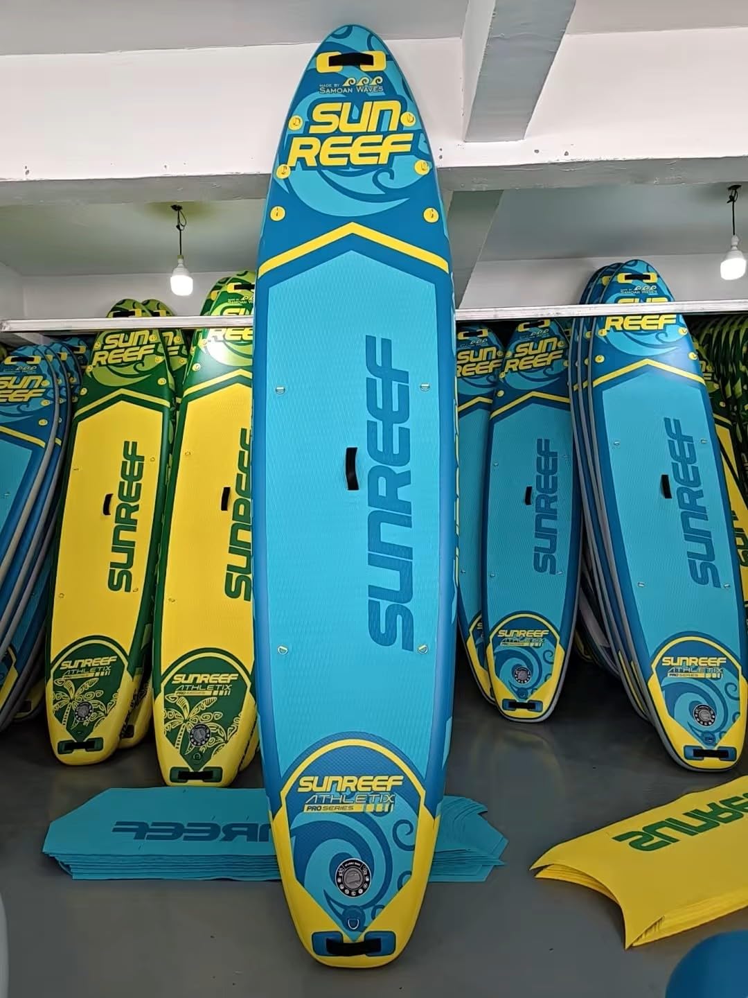 SUNREEF SUP 350cm 200kg Stand UP Paddle Board Sitz Set Surfboard aufblasbar 2in1 Blau