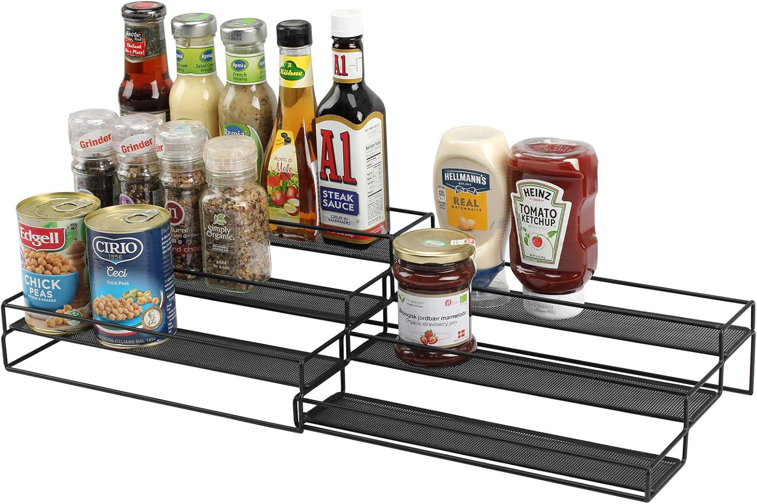 TreeLen Organizer Spice Racks 3 Tier Expandable Spice Rack