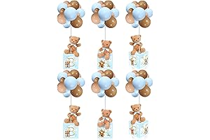 6 Sets Blue Bear Decorations for Baby Shower, Baby Letter Boxes Baby...