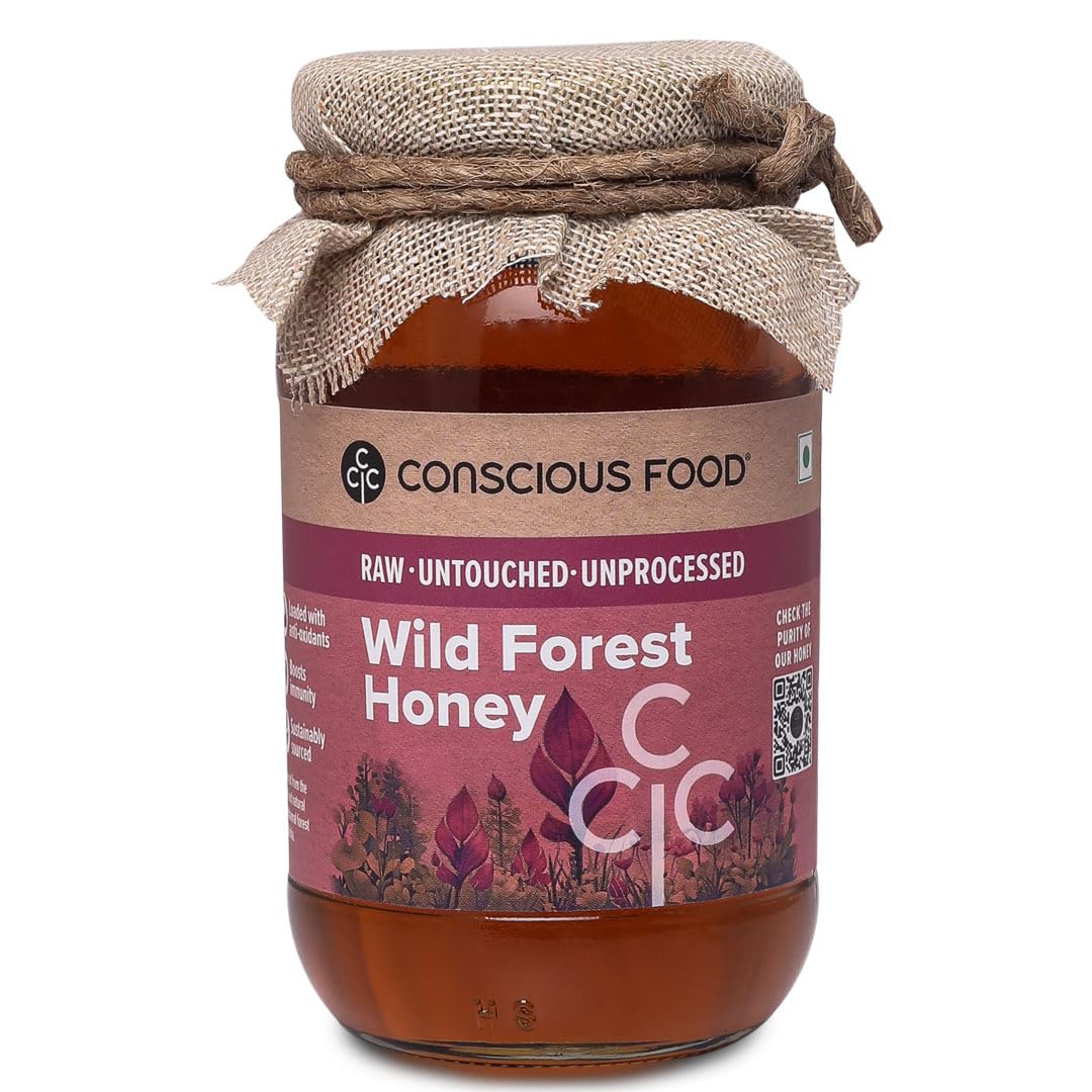 Conscious Food Wild Forest Honey | 500g | 100% Raw, Pure and Natural | Unprocessed & Unpasteurized Honey | Value Pack Conscious Food Wild Forest Honey | 500g | 100% Raw, Pure and Natural | Unprocessed & Unpasteurized Honey | Value Pack
