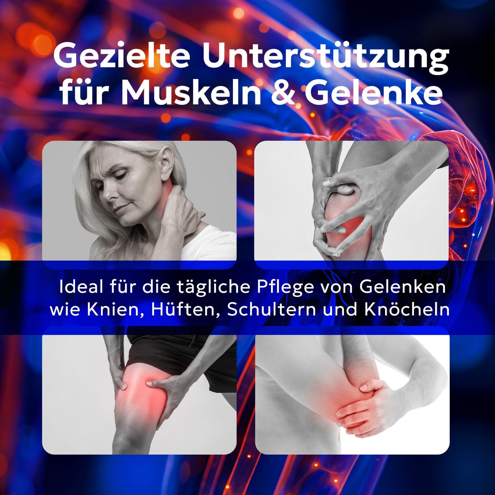AthroForte +4em Creme gegen Arthrose – Kühlender Effekt für Muskeln und Gelenke – Mit Natürlichen Extrakten aus Menthol und Eukalyptus – Für Hände, Füße, Schultern und Knie – 100 ml