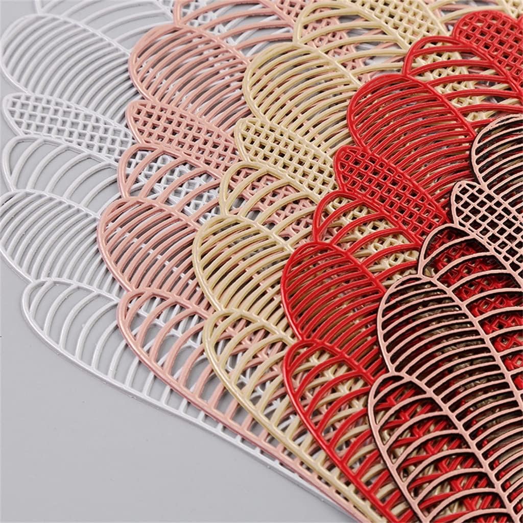 Table Mat Bronzing Placemat Insulation Mat Table Bowl Heat-Resistant Household Washable Table Decoration(D)