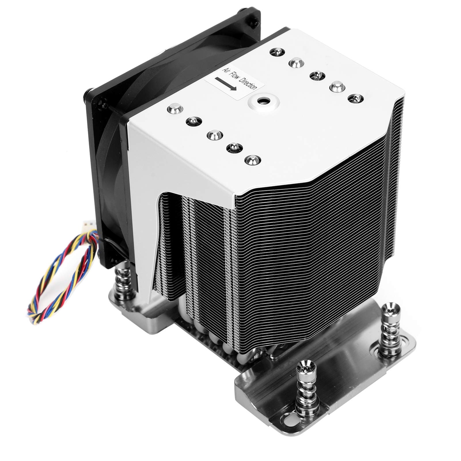 EPYC 7000 CPU-Kühler für H11 4U Server, 3800 U/min Sockel SP3 Kühlkörper, Extrem Leiser 38 DBA Lüfter, 180 W TDP Thermische Effizienz für Dual-Motherboard-Workstation