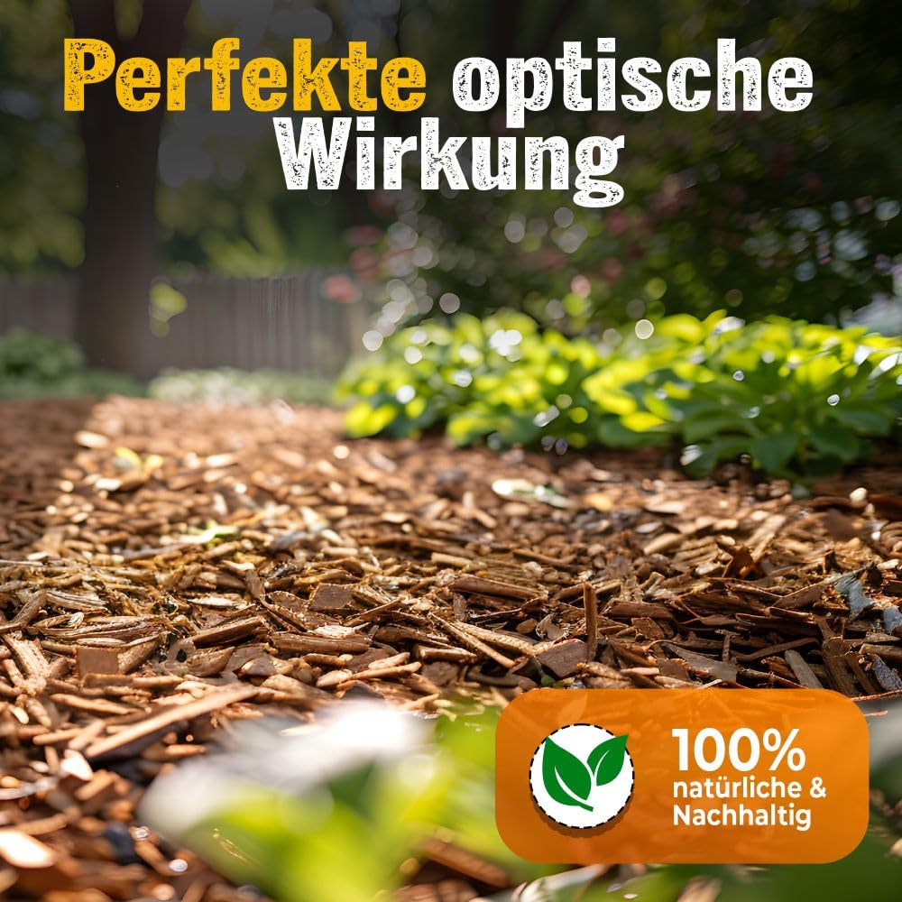 Hackschnitzel universal/gesiebt - 110 Liter (2X 55L) - Holzhackschnitzel zum Heizen sowie für Gartenprojekte & als Fallschutz Hackschnitzel - 100% Natur Holzhackschnitzel aus Stammholz