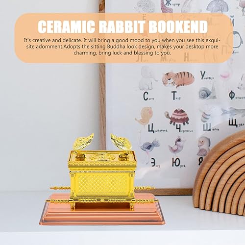 Miniatura 7 de PRETYZOOM Arca de aleación de réplica, oro de decoración religiosa para oficina en casa