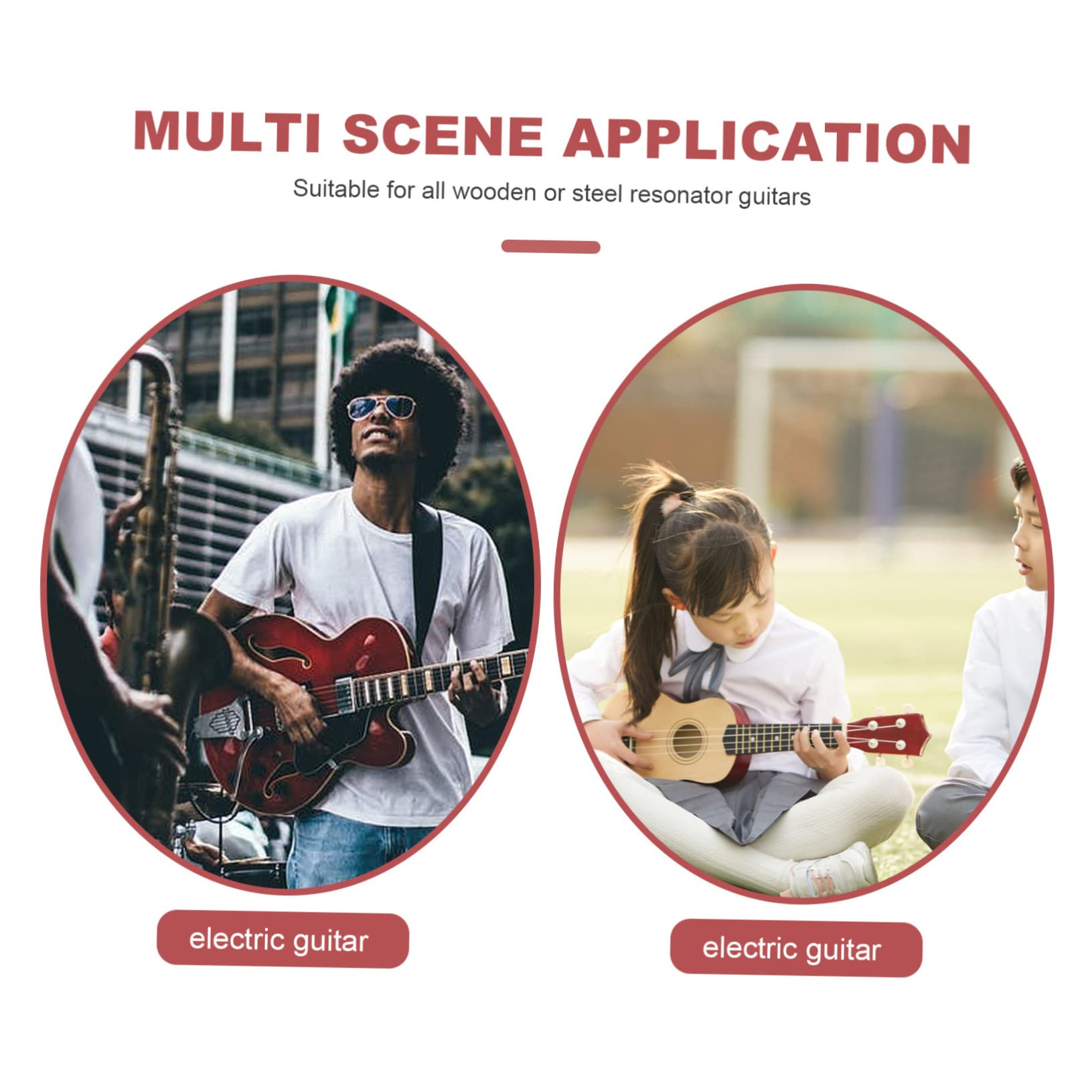 BESTonZON Black Guitar Tailpiece for 6 String Resonator Guitar Parts Metal Tailpiece Fit