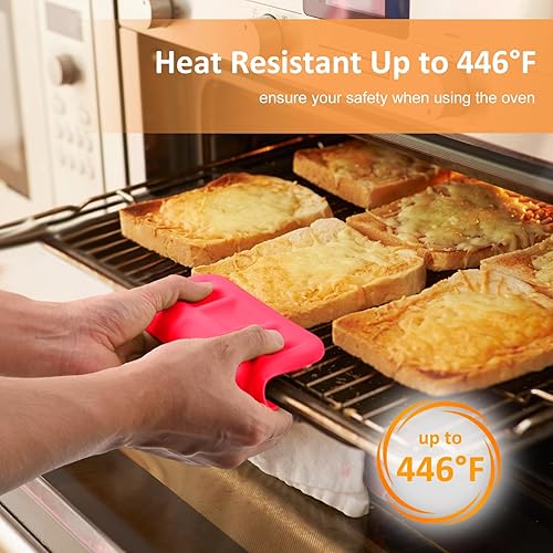 Miniatura 4 de Juego de 6 salvamanteles de silicona para ollas y sartenes calientes para platos calientes, juego de 6 alfombrillas de silicona flexibles