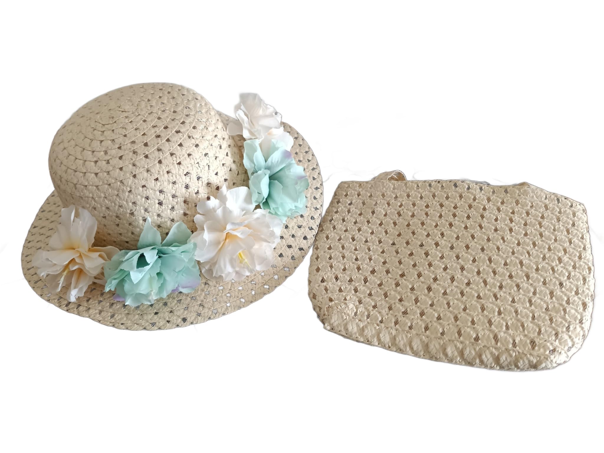 JVSTN Girls Toddler Girls Easter Bonnet Spring Hat Tea Party Hat Cream w/Floral Band