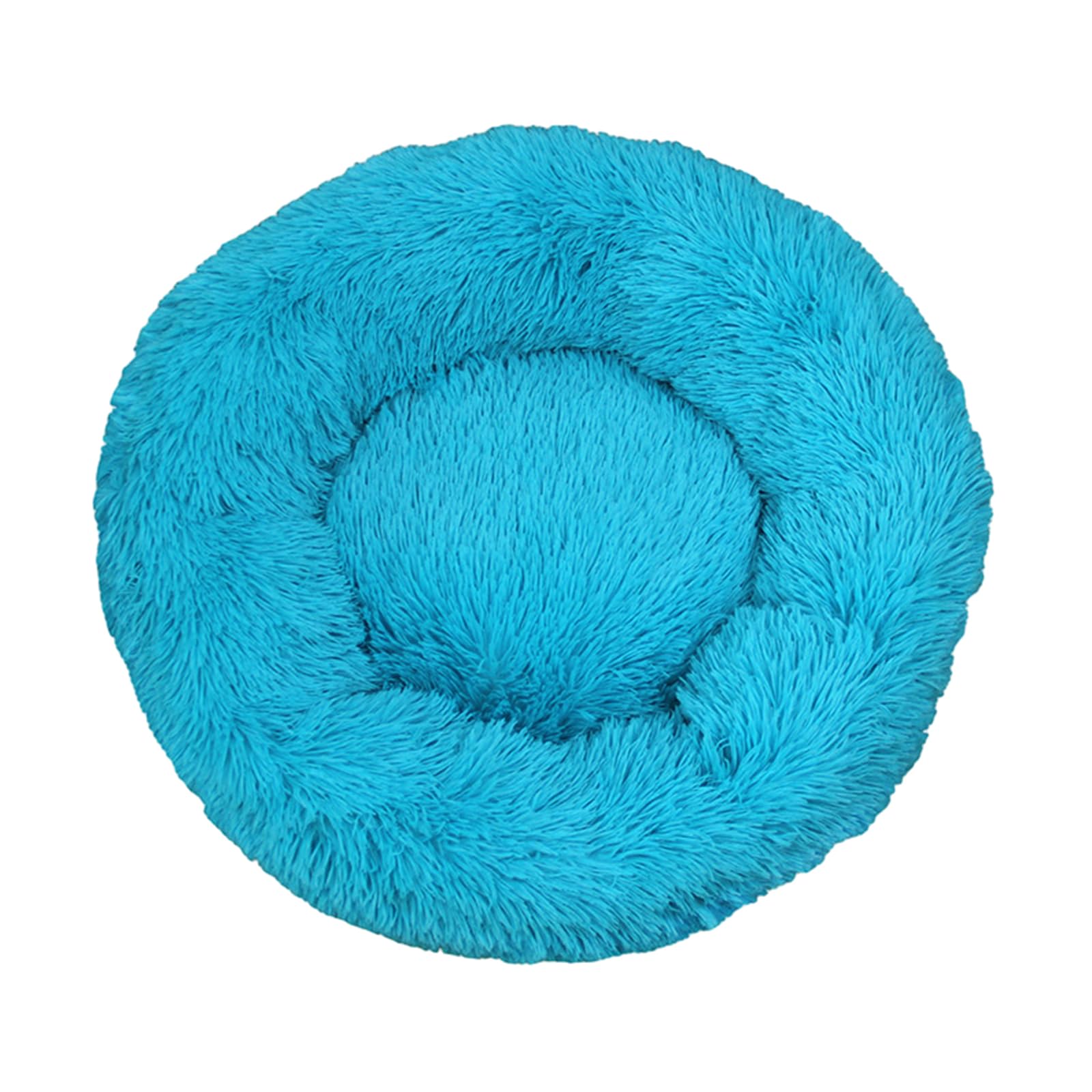 DOTBUY-SHOP Large Dog Bed Washable, Soft Comfy Cat Bed Felt Donut Dog Bed, Warm Pet Bed for autumn and winter, Orthopedic Dog Beds Gift for Medium Cats and Dogs (70 cm,Blue)