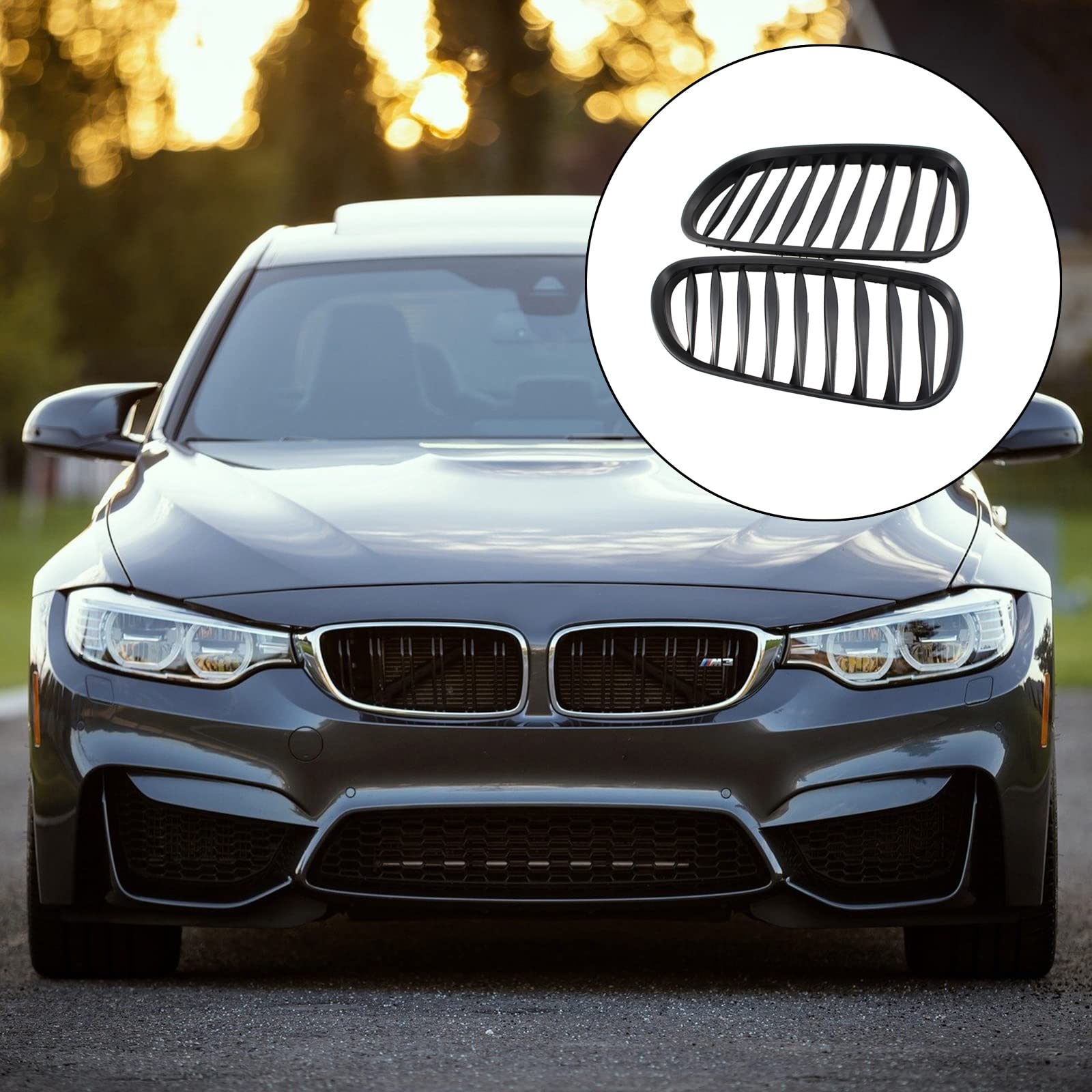 Parrilla Delantera de 2 Piezas para Automóvil, Compatible con Z4 E85 E86
