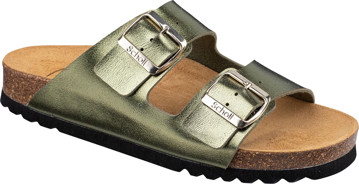 Scholl Women's Josephine Sandal, Green, 4 UK