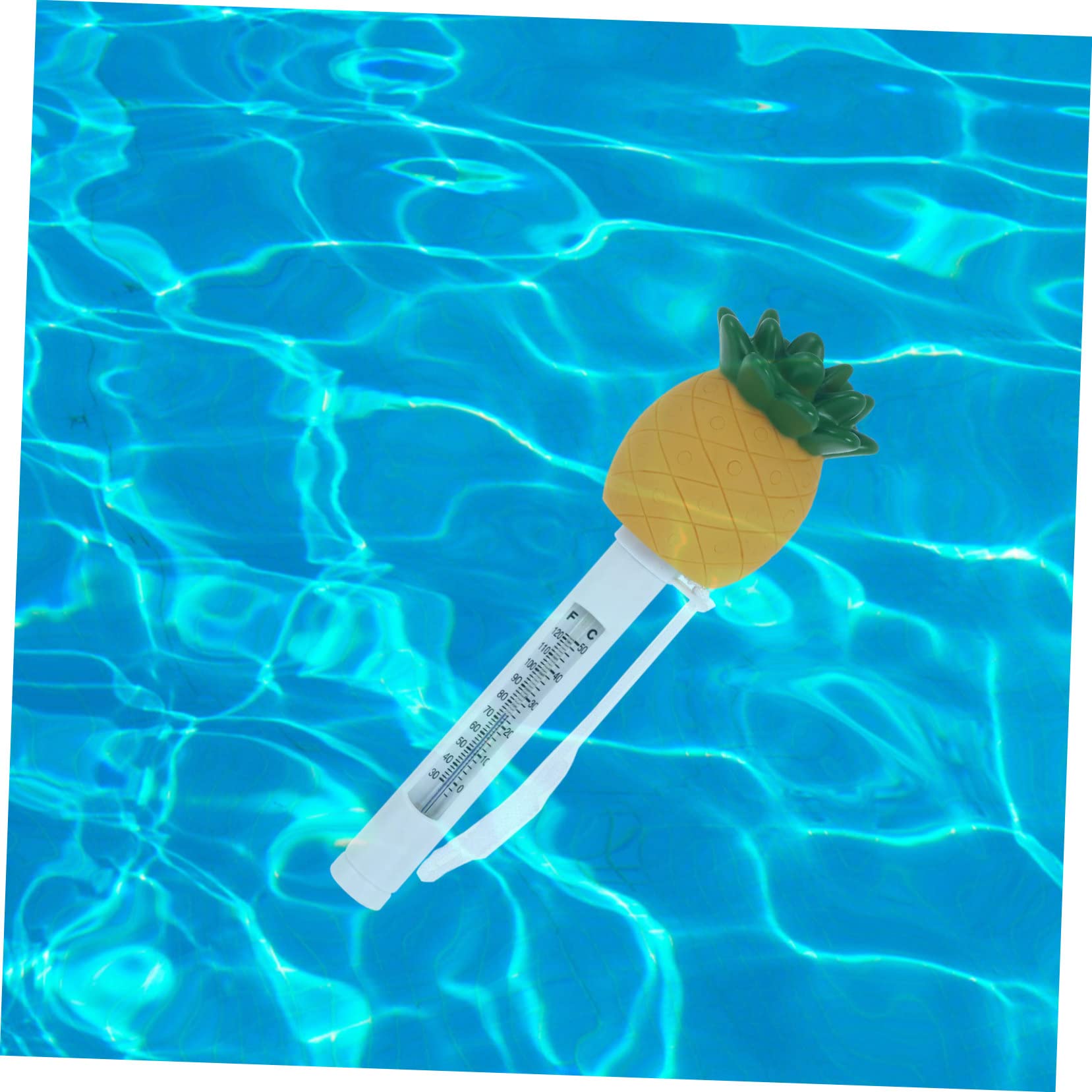 3 Stück Schwimmendes Poolthermometer im Ananas Design Präzise Temperaturmessung für Pool und Badewanne Kinderfreundlich und Platzsparend Wassertemperaturkontrolle