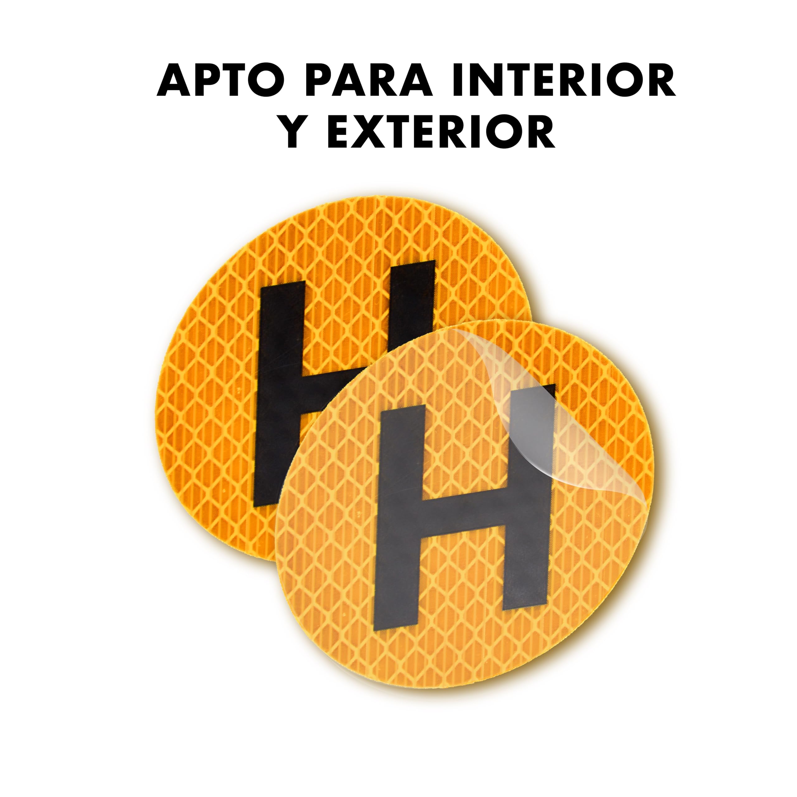Pack x2 Señal H Para Pegar POR DENTRO del Parabrisas - Pegatina Vehiculo Historico Homologada en España para uso Interior/Exterior Reflectante Coche y Moto - Distintivo Vehiculo Historico - 2