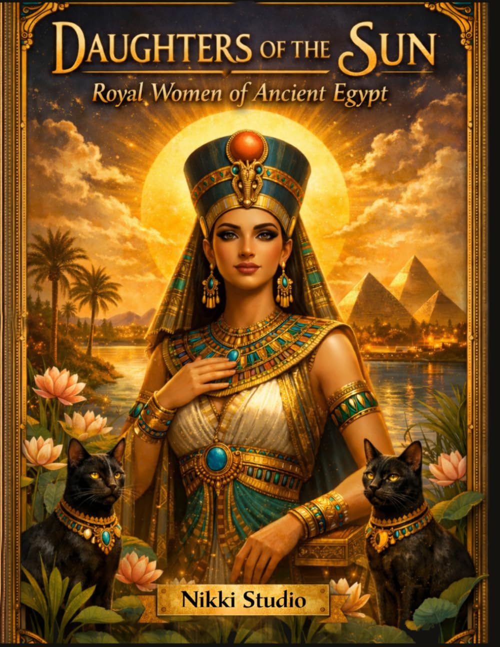 Daughters of the Sun: Royal Women of Ancient Egypt | A Historical Adult Coloring Book Featuring Cleopatra, Nefertiti, Hatshepsut, and Legendary Egyptian Queens