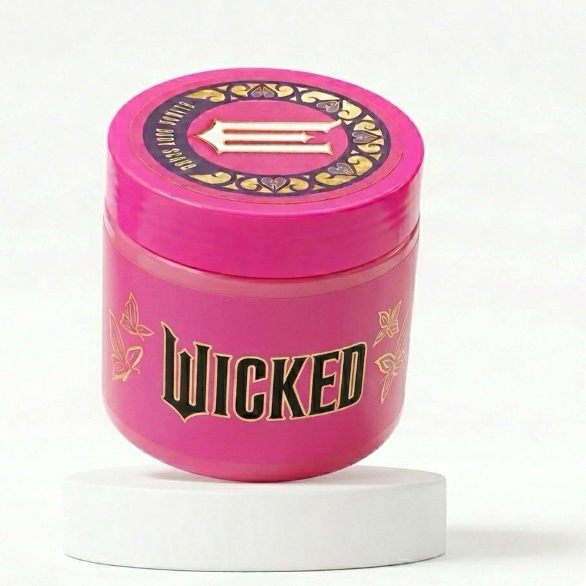 Wicked Glinda - Confezione regalo da bagno in schiuma rosa, burro per il corpo e cuffia da doccia, prodotto con licenza ufficiale Wicked