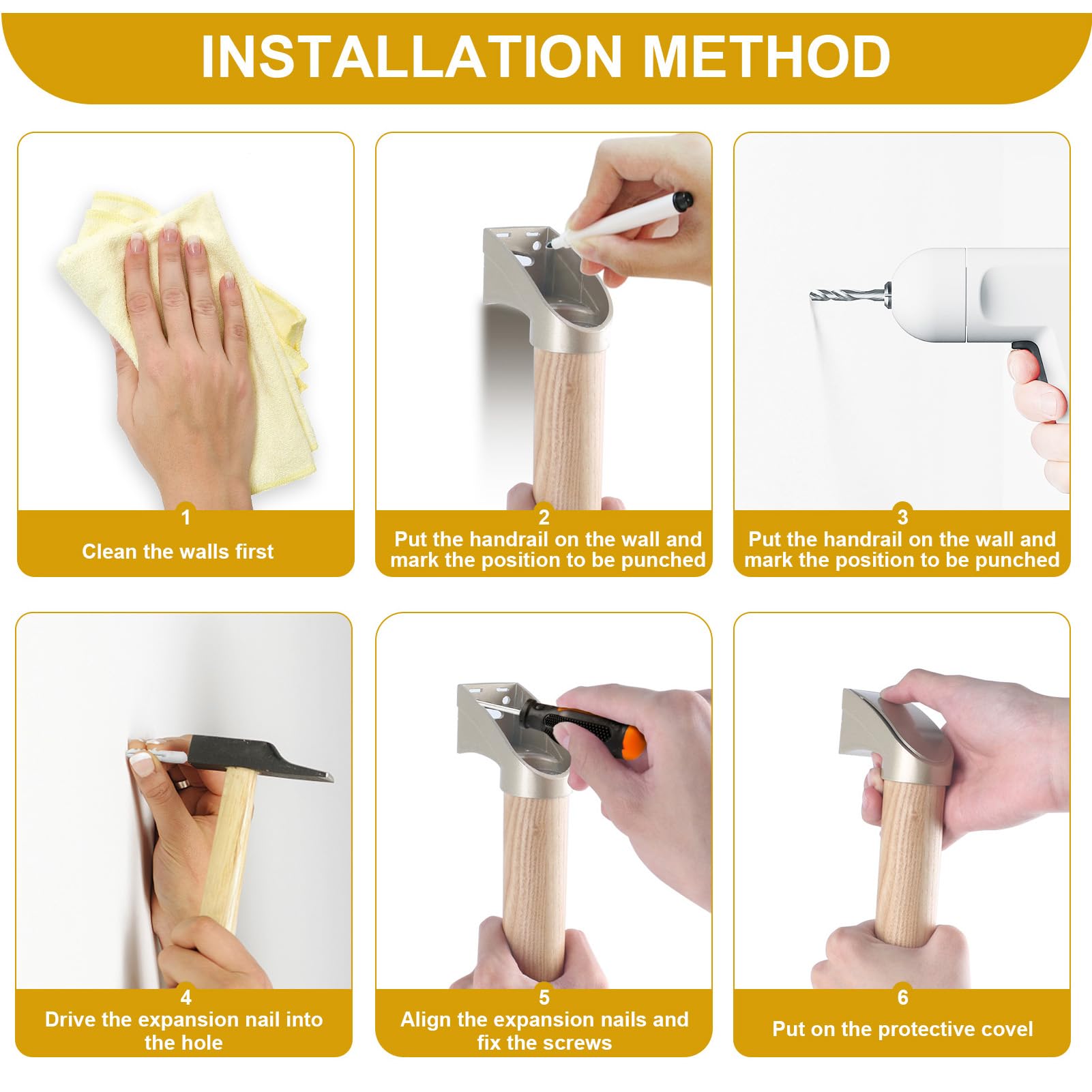 Asidero baño minusvalidos, Asa para Ducha Pared Antideslizante Agarraderas Baño 34cm/44cm/54cm Barra de Agarre Madera, Asidero de Ducha, Asa para Ancianos, Discapacitados(Size:44CM)