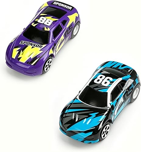 TAEMVV 2 Pack Pull Back Toy Cars for Kids, Hot Wheels 1/64 Scale Diecast Race Ca