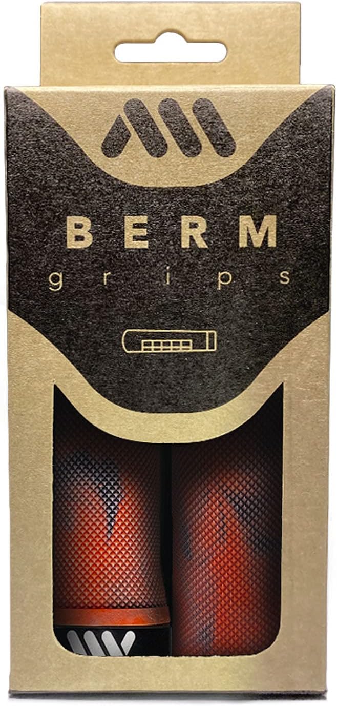 All Mountain Style AMS Berm Grips - Lock-on tapered diameter, comfortable grips, Red Camo, Universal - Image 3