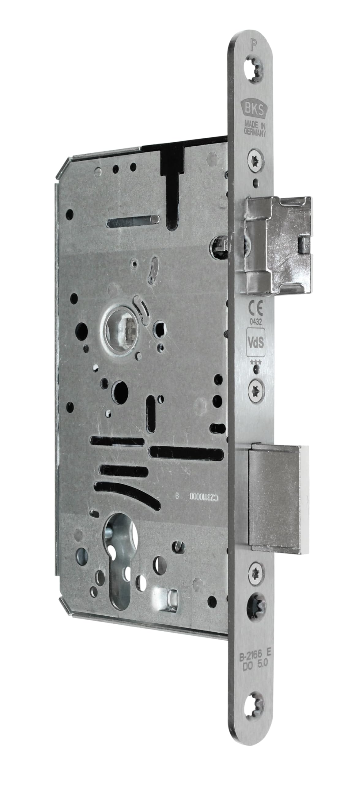 BKS Automatik FH Türschloss Panikschloss B-21660-00-R-8, Funktion E (Wechselfunktion), Dornmaß 55mm, Entfernung: 72mm, Stulp: 20x235x3mm, DIN Rechts (DIN Rechts, Dornmass: 55mm)