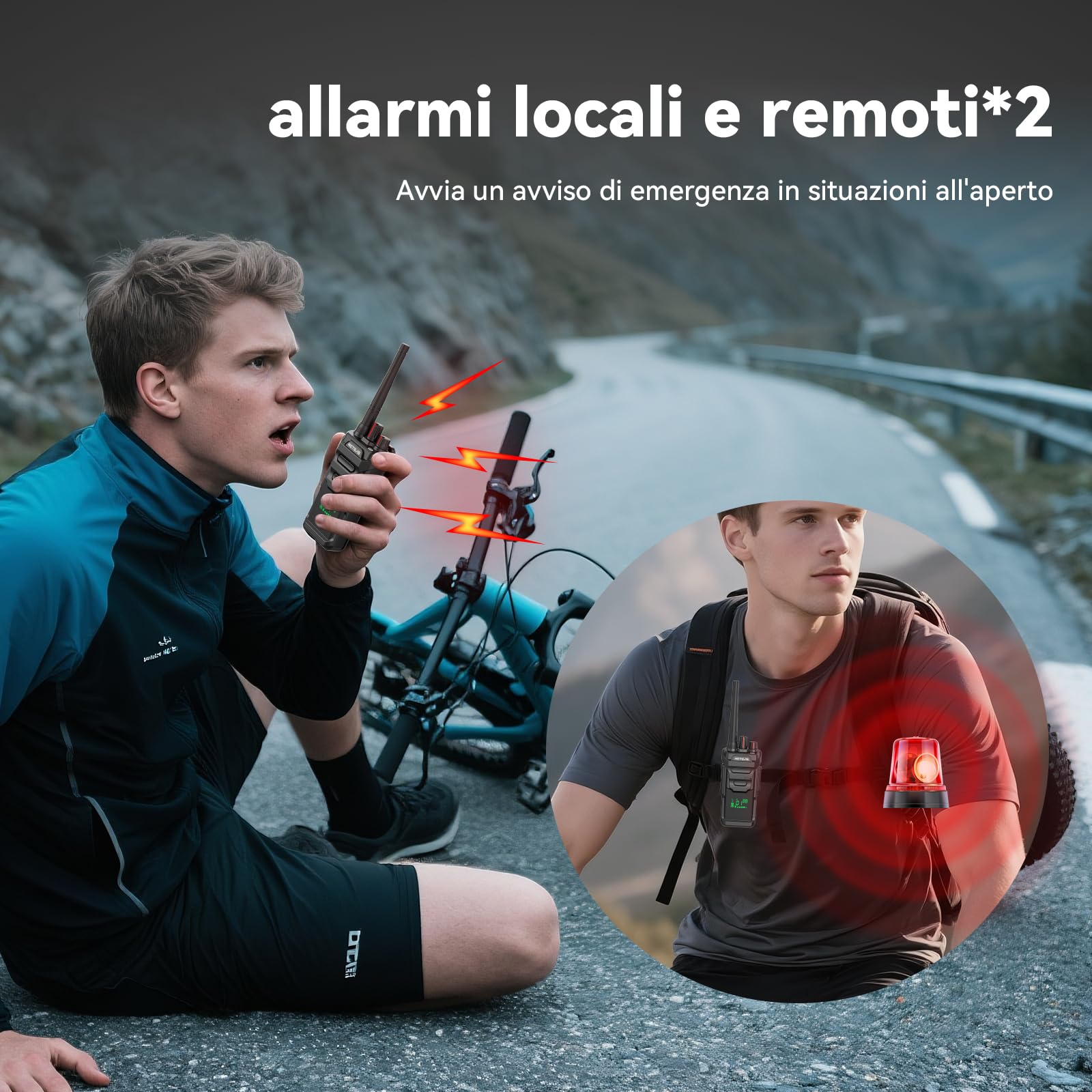 Retevis RT648H Walkie Talkie senza Licenza, IP67 Wolky Toki 3 Protezioni, Display Integrato, Ricarica USB, 1500 mAh, Radio Bidirezionale a Lungo Raggio per Logistica, Magazzini (Confezione da 2)