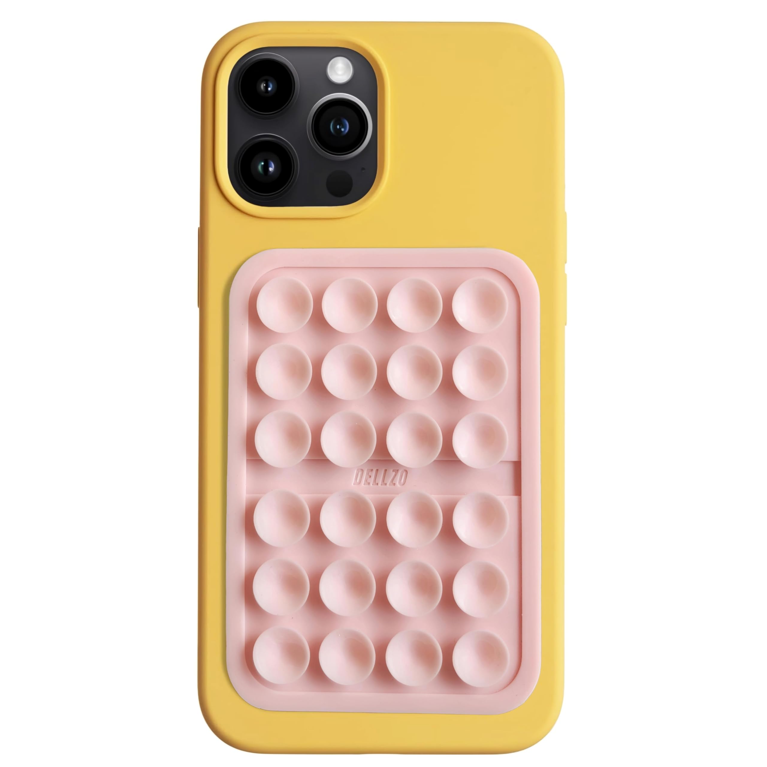 Silicone Suction Phone Protective Case Adhesive Mount - Hands-Free, Strong Grip Holder For Selfies And Videos - Durable, Easy To Use - iPhone And Android Compatible - 2.6? X 3.9?, Chalk Pink-image-10