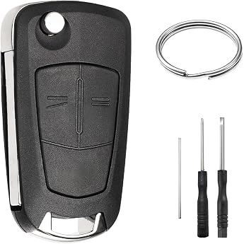 2-Button Key Shell Compatible with O-pel Corsa D Astra H Zafira Tigra Vectra Meriva Vauxhall Insignia Signum Car Key Case Remote Key Flip Key Car Key Case