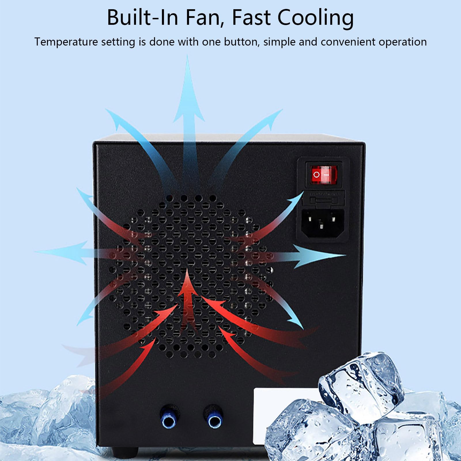 Refrigeratore per Acquari, Refrigeratore d'Acqua, con Raffreddamento del Motore, Design Silenzioso per Acquari e Acquari di Barriera Corallina,60L
