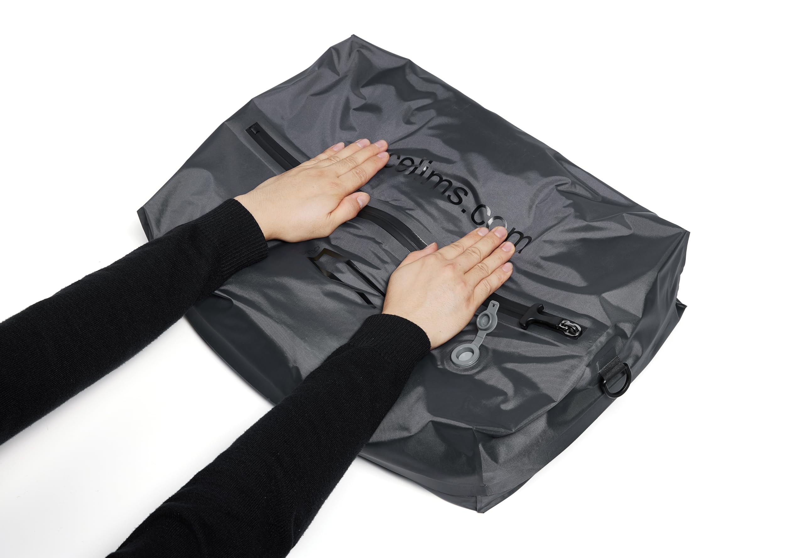 CELIMS – Vakuum-Kompressionsbeutel 48x33x15cm | Vakuumbeutel | 25L | Wasserdicht & Wiederverwendbar | Platzsparend für Koffer | Ideal für Koffer, Reisen und Zuhause | Schwarz