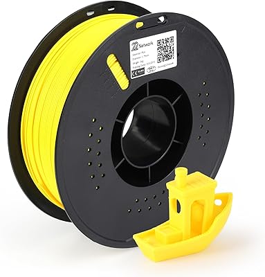 25 – 22 Network PLA 3D Printer Filament 1.75mm, 1kg Spool (2.2lbs), Dimensional Accuracy ±0.02mm, Fit Most FDM Printers (Yellow)